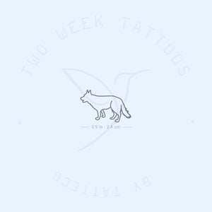 German Shepherd Semi-Permanent Tattoo - Set of 2