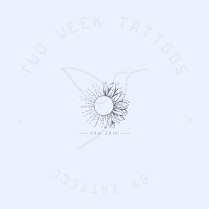 Sunflower Sun Semi-Permanent Tattoo - Set of 2