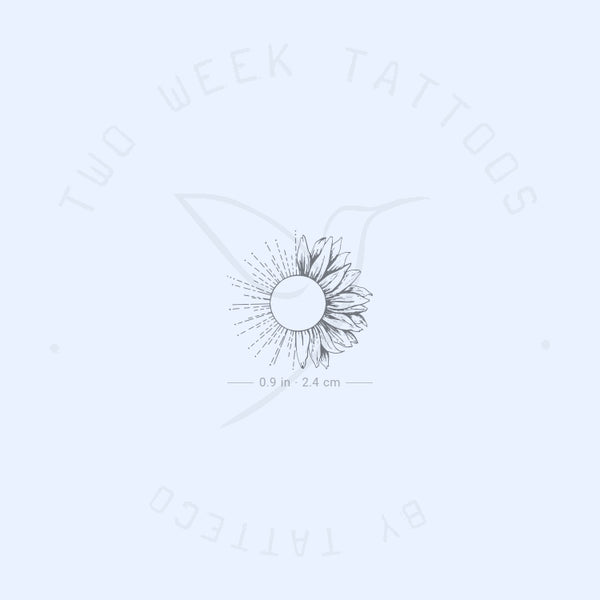 Sunflower Sun Semi-Permanent Tattoo - Set of 2