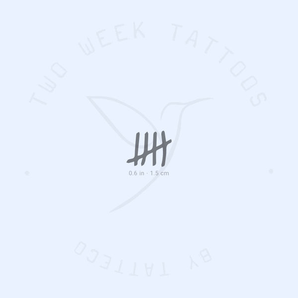 Tally Marks Semi-Permanent Tattoo - Set of 2