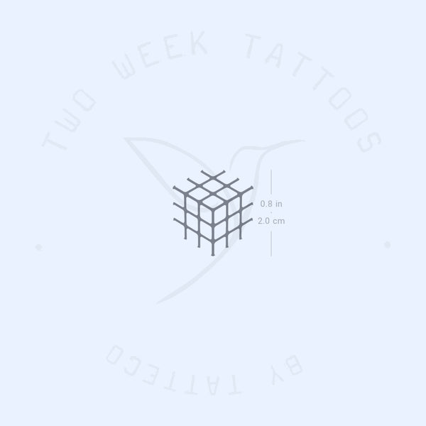 Minimalist Rubik's Cube Semi-Permanent Tattoo - Set of 2