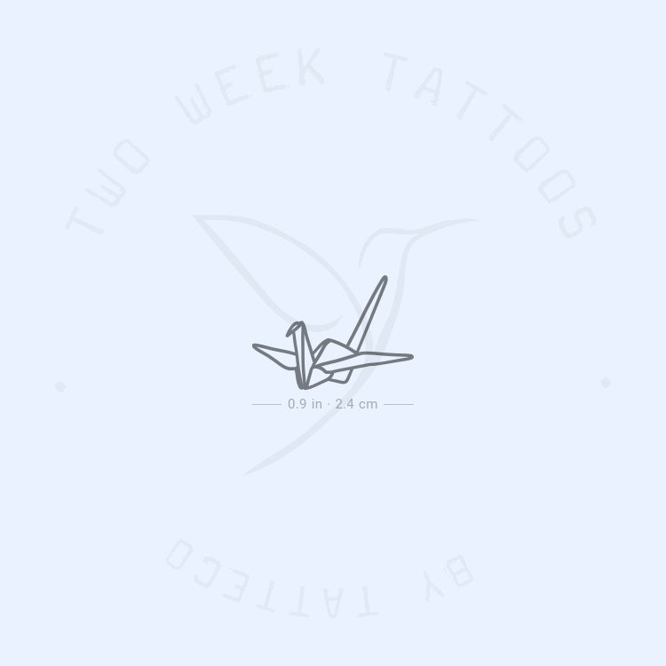 Origami Crane Semi-Permanent Tattoo - Set of 2