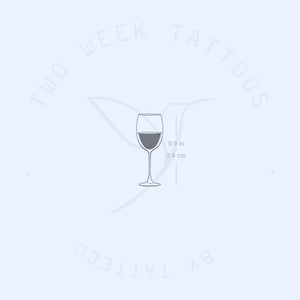 Wine Glass Semi-Permanent Tattoo - Set of 2