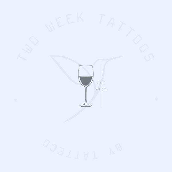 Wine Glass Semi-Permanent Tattoo - Set of 2