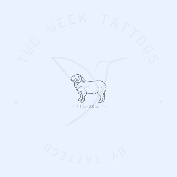 Ram Semi-Permanent Tattoo - Set of 2