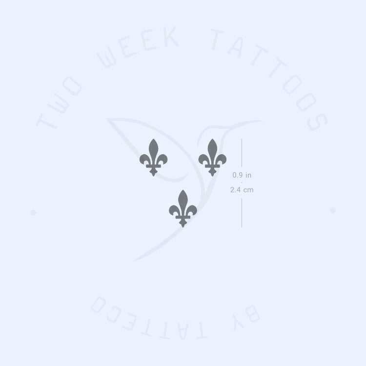 New Orleans Fleur-de-lis Semi-Permanent Tattoo - Set of 2