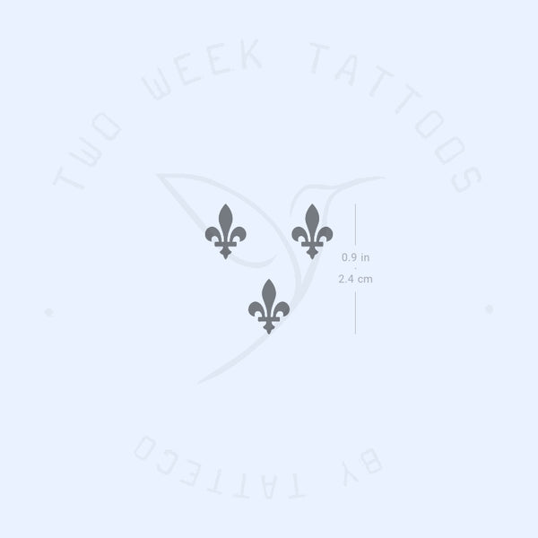 New Orleans Fleur-de-lis Semi-Permanent Tattoo - Set of 2