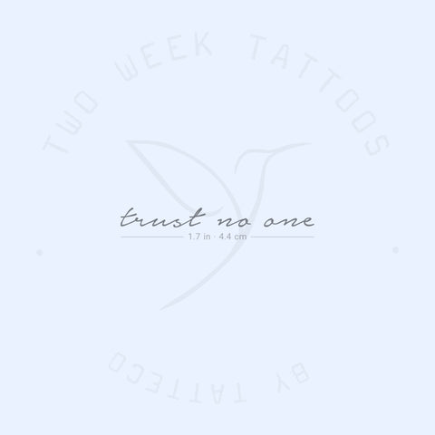 Trust No One Semi-Permanent Tattoo - Set of 2