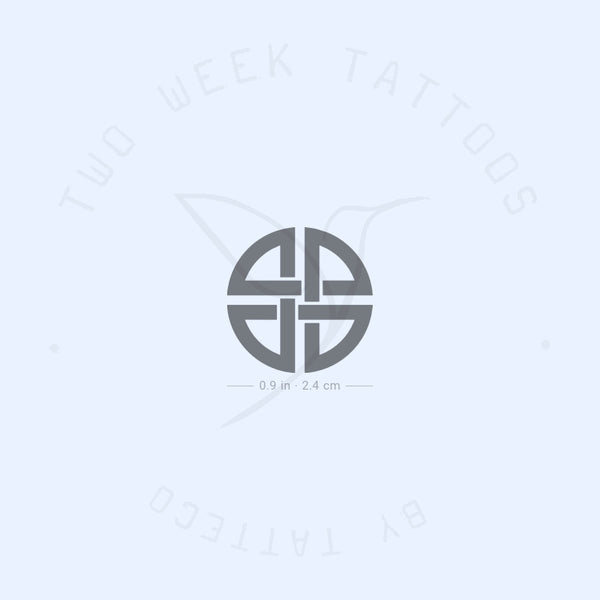 Celtic Shield Knot Semi-Permanent Tattoo - Set of 2