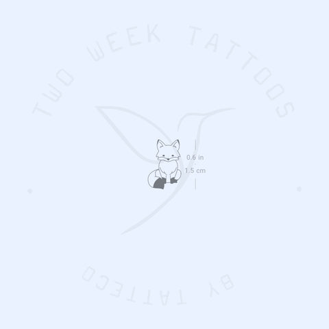 Sitted Fox Semi-Permanent Tattoo - Set of 2