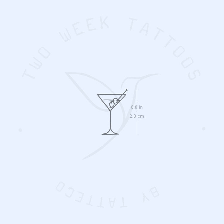 Manhattan Cocktail Semi-Permanent Tattoo - Set of 2