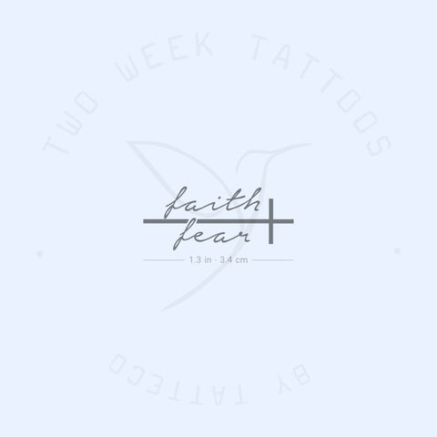 Faith Over Fear Semi-Permanent Tattoo - Set of 2