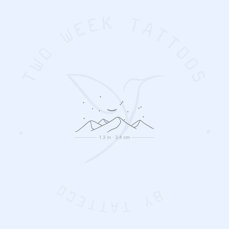 Sleeping Mountain Semi-Permanent Tattoo - Set of 2