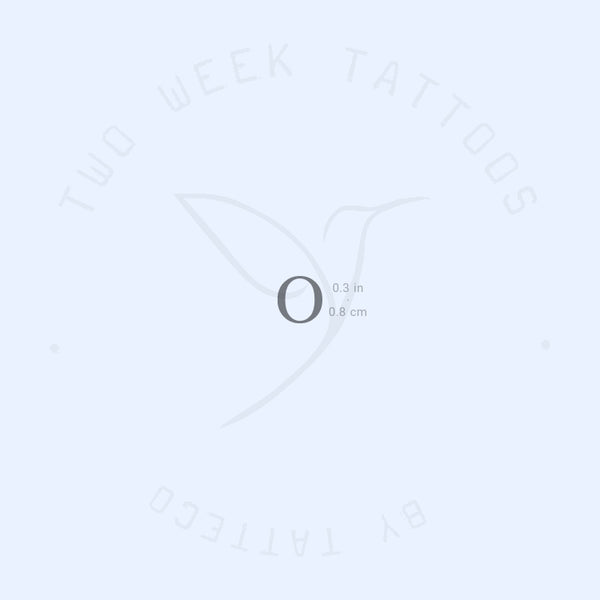 O Serif Uppercase Semi-Permanent Tattoo - Set of 2