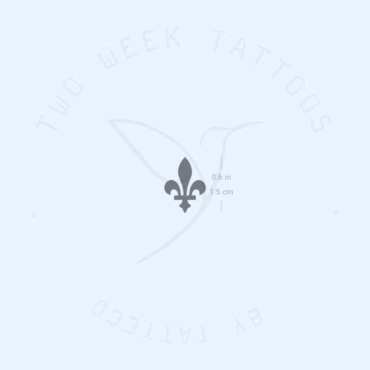 New Orleans Fleur De Lis Semi-Permanent Tattoo - Set of 2