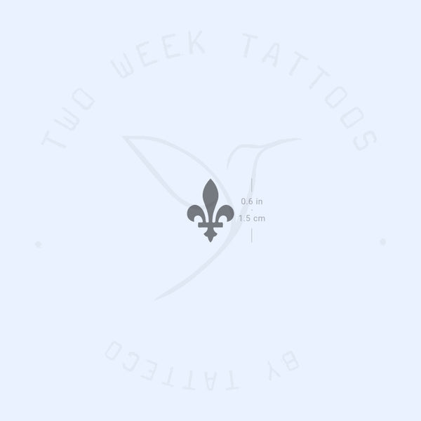 New Orleans Fleur De Lis Semi-Permanent Tattoo - Set of 2