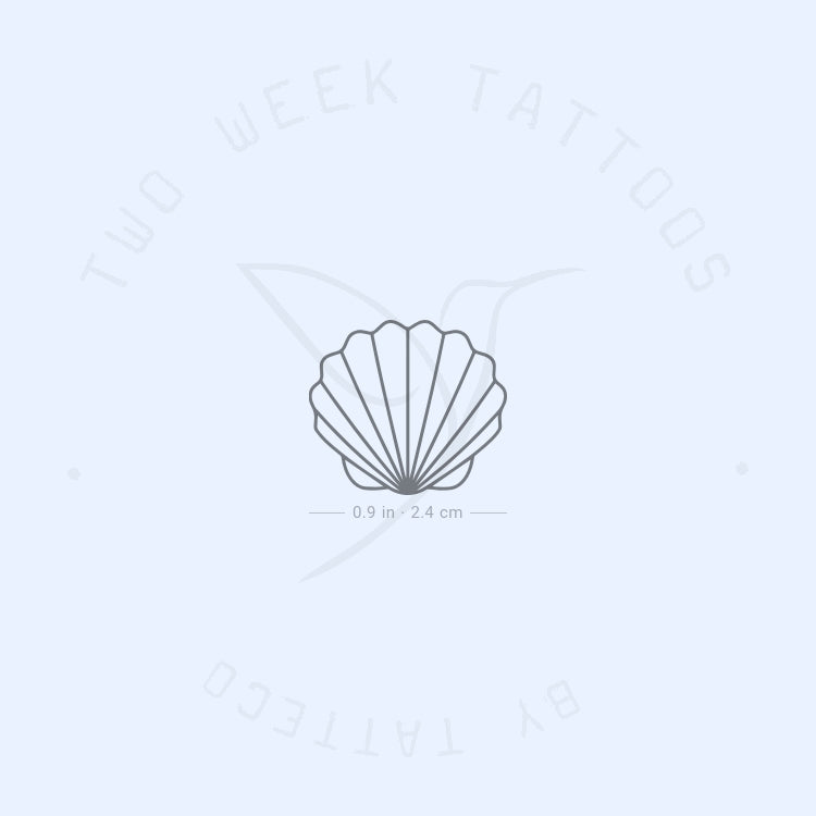 Scallop Shell Semi-Permanent Tattoo - Set of 2