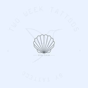 Scallop Shell Semi-Permanent Tattoo - Set of 2