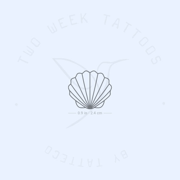 Scallop Shell Semi-Permanent Tattoo - Set of 2