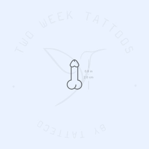 Penis Semi-Permanent Tattoo - Set of 2