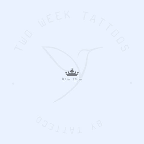 Tiny Crown Semi-Permanent Tattoo - Set of 2