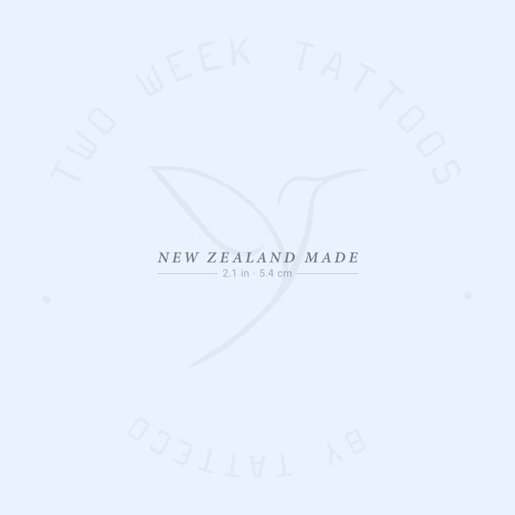 New Zealand Made Semi-Permanent Tattoo - Set of 2