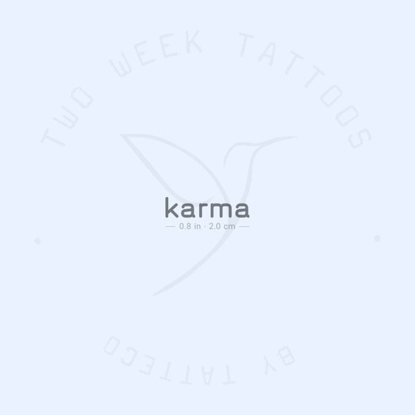 Small Karma Semi-Permanent Tattoo - Set of 2