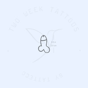 Small Penis Semi-Permanent Tattoo - Set of 2