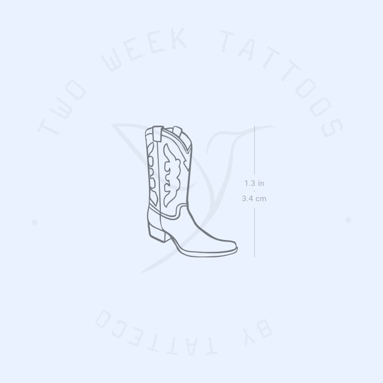 Cowboy Boot Semi-Permanent Tattoo - Set of 2