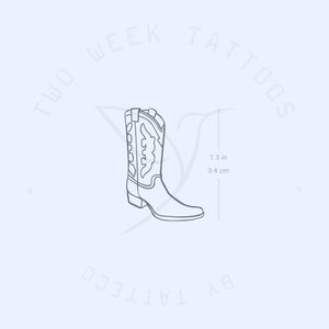 Cowboy Boot Semi-Permanent Tattoo - Set of 2