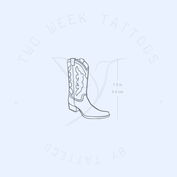 Cowboy Boot Semi-Permanent Tattoo - Set of 2