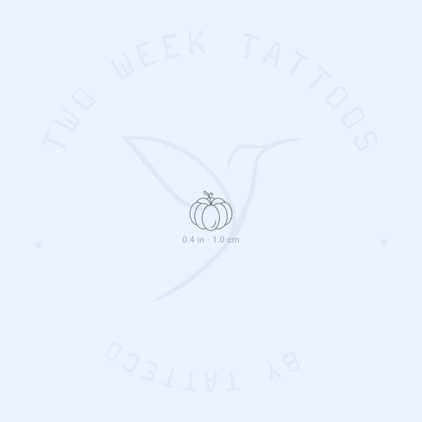 Tiny Pumpkin Semi-Permanent Tattoo - Set of 2