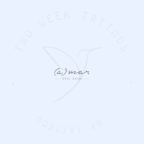 A Mar Semi-Permanent Tattoo - Set of 2