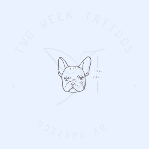 French Bulldog Semi-Permanent Tattoo - Set of 2