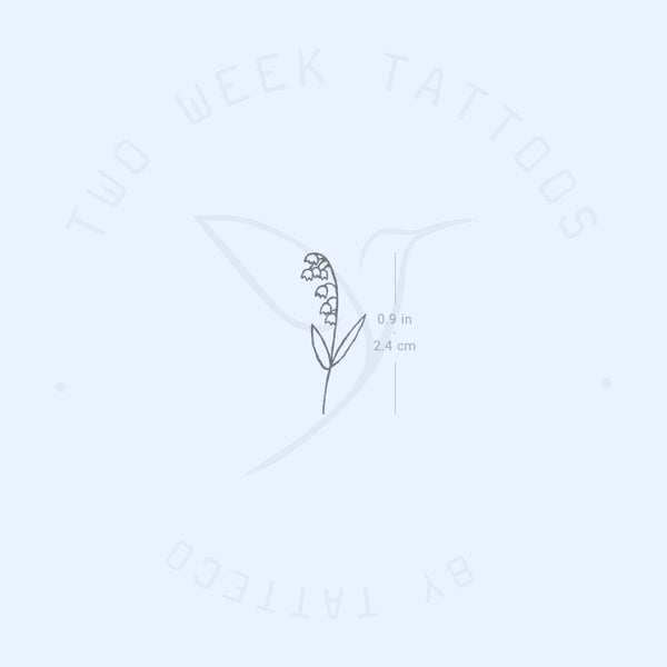 Minimalist Lily Of The Valley Semi-Permanent Tattoo - Set of 2