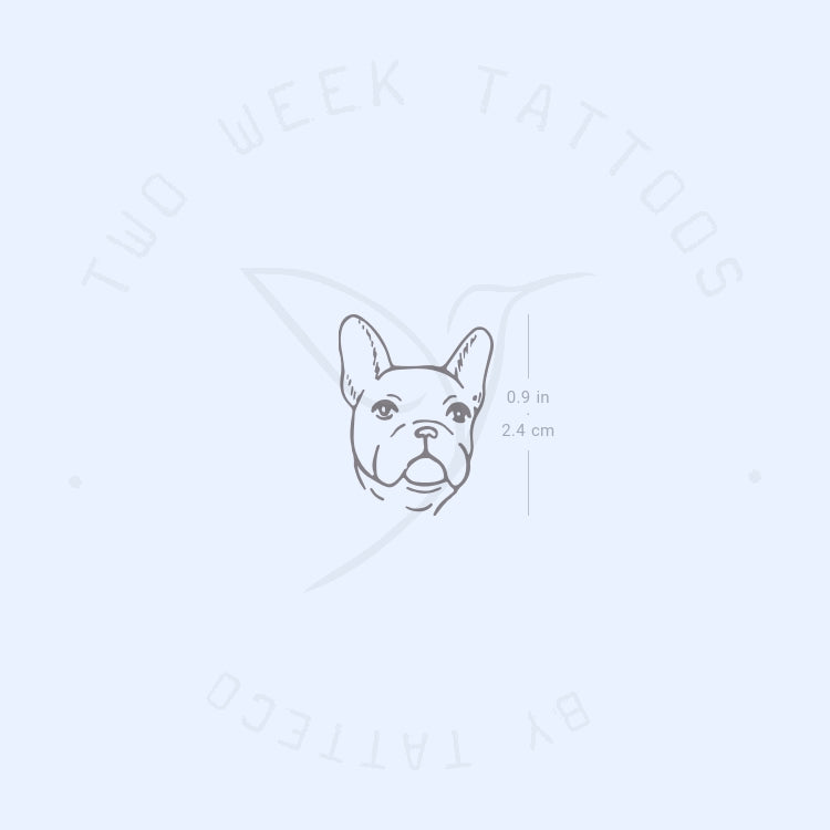 Little French Bulldog Semi-Permanent Tattoo - Set of 2