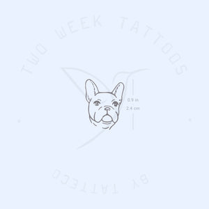 Little French Bulldog Semi-Permanent Tattoo - Set of 2