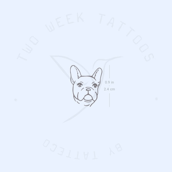 Little French Bulldog Semi-Permanent Tattoo - Set of 2