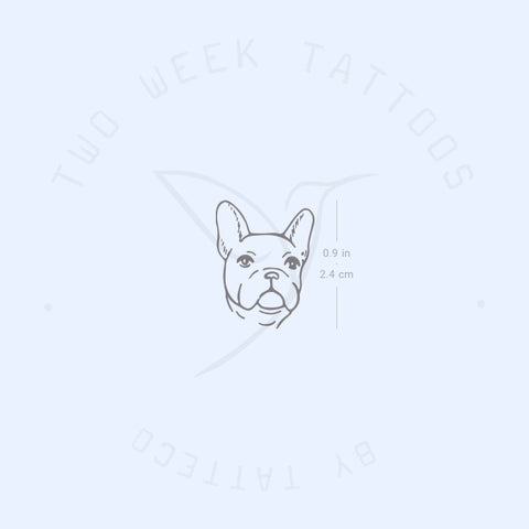 Little French Bulldog Semi-Permanent Tattoo - Set of 2