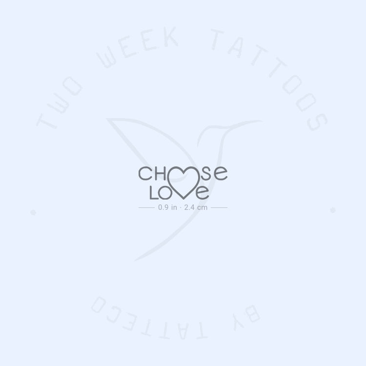 Little Choose Love Semi-Permanent Tattoo - Set of 2