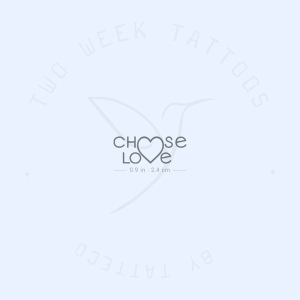 Little Choose Love Semi-Permanent Tattoo - Set of 2