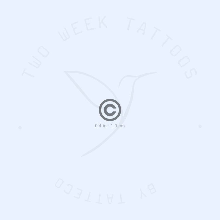 Copyright Symbol Semi-Permanent Tattoo - Set of 2