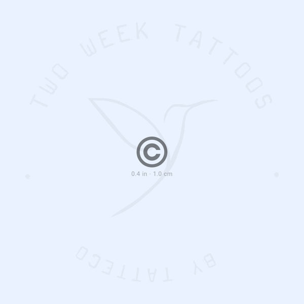 Copyright Symbol Semi-Permanent Tattoo - Set of 2