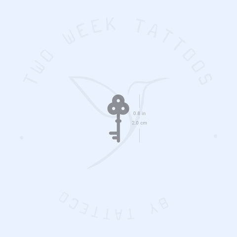 Vintage Key Semi-Permanent Tattoo - Set of 2