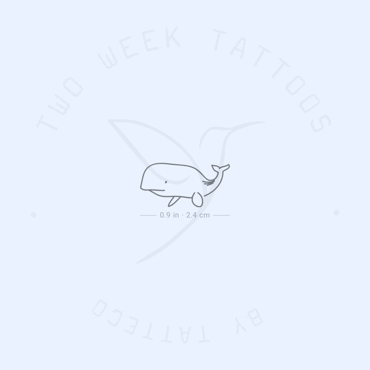 Whale Semi-Permanent Tattoo - Set of 2