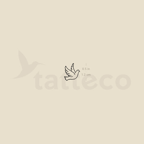 Tiny Dove Temporary Tattoo - Set of 3