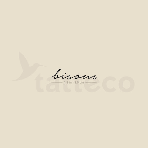 Bisous Temporary Tattoo - Set of 3