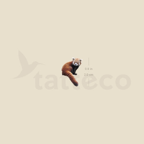 Red Panda Temporary Tattoo - Set of 3