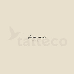 Femme Temporary Tattoo - Set of 3