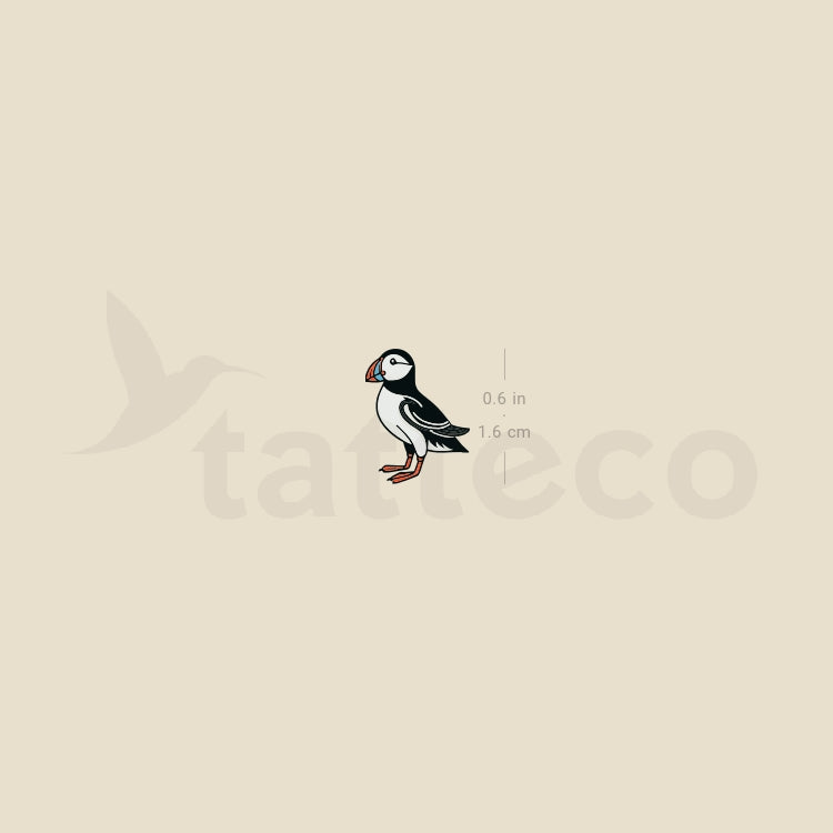 Little Puffin Temporary Tattoo - Set of 3